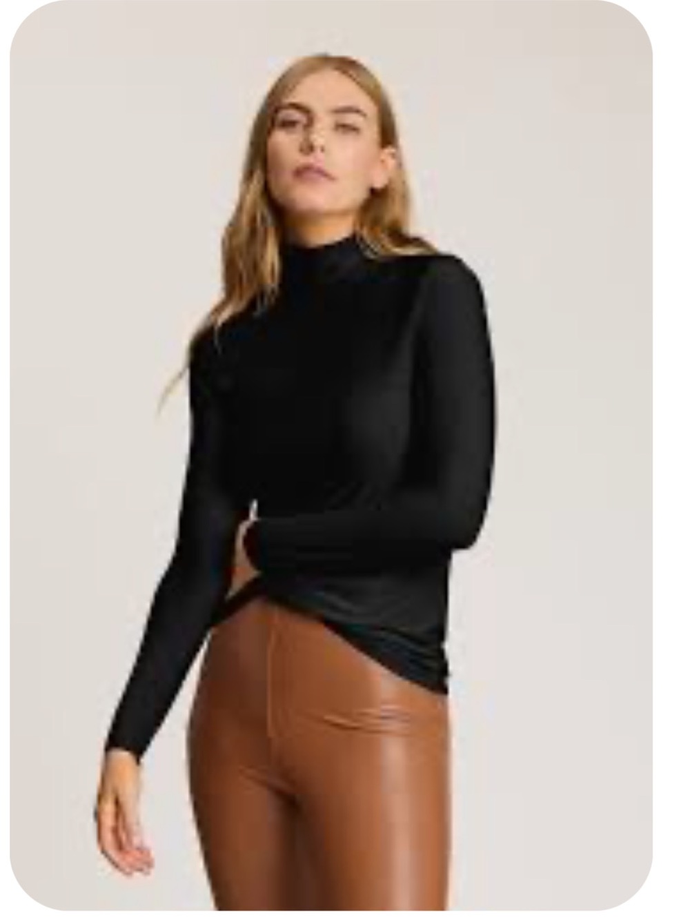 Brand new with tags Commando Black Long Sleeve Turtleneck Top